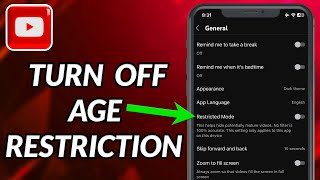 how to turn off age restriction on youtube iphone
