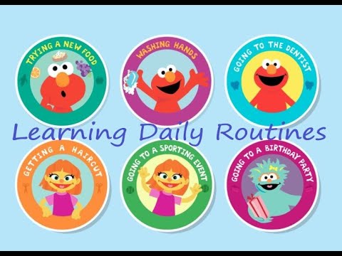 Learning Daily Routines || Elmo || Julia || Rosita || Big Bird & Granny ...