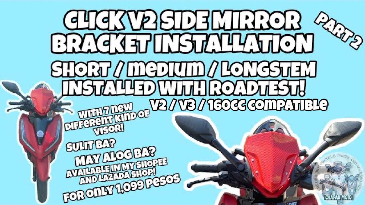 HONDA CLICK V2 & V3 R25 SIDE MIRROR BRACKET INSTALLATION PART 2 7