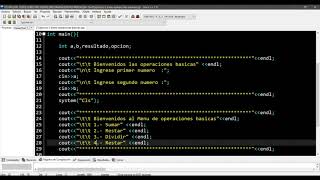 Switch - Case ejercicio2 - operaciones basicas