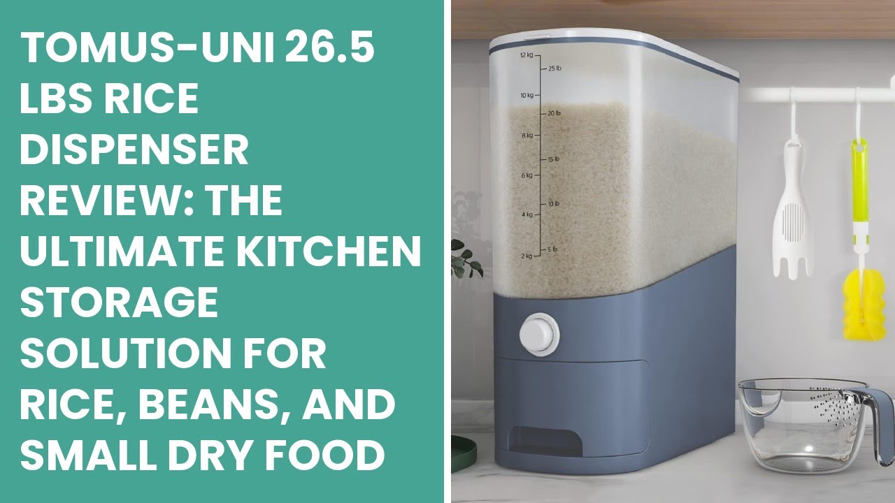 TomusUNI 26.5 Lbs Rice Dispenser Review The Ultimate Kitchen Storage