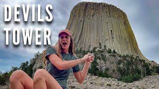 DEVILS TOWER WYOMING | COUPLE LIVING IN A TENT