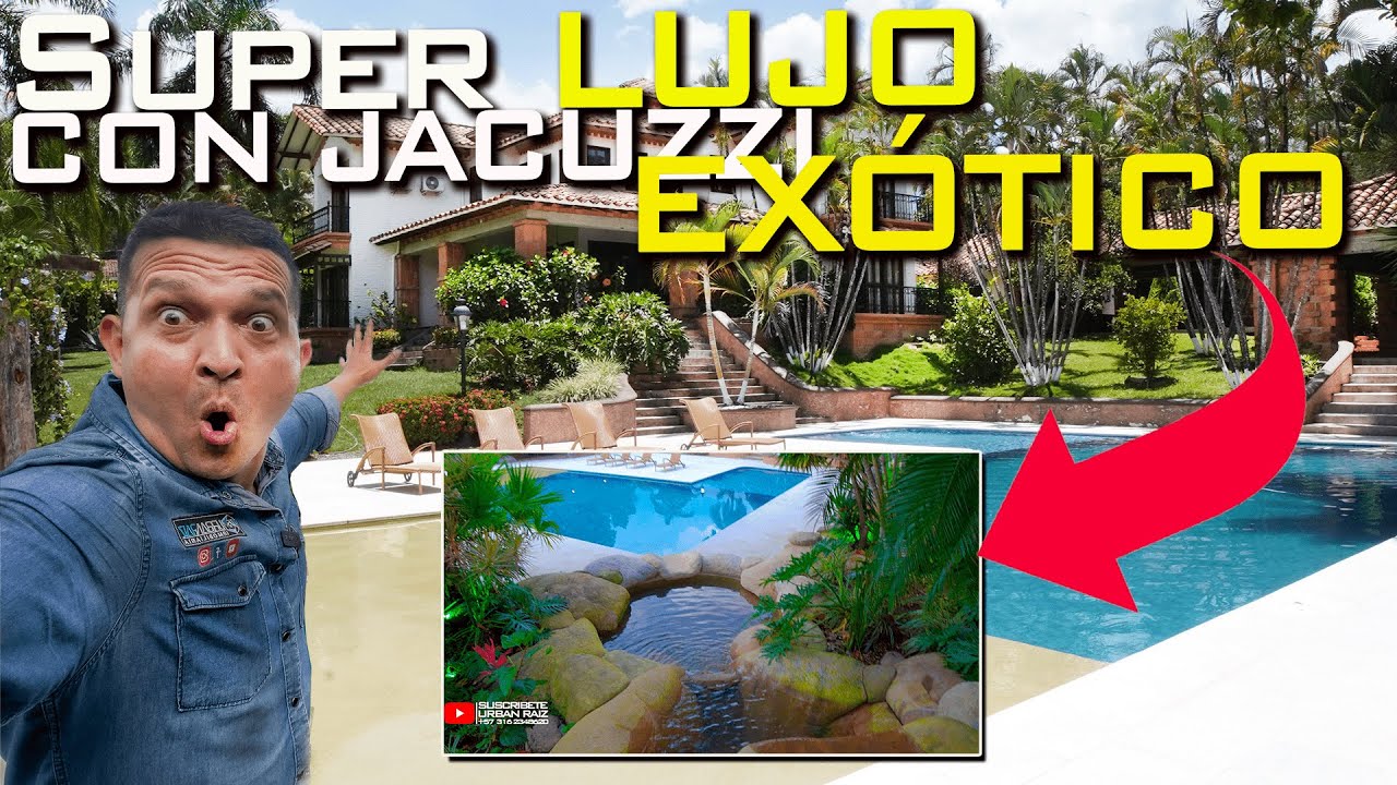 CASA DE LUJO, PISICNA, CANCHAS Y JACUZZI EXOTICO. Casa campestre de lujo Colombiana.