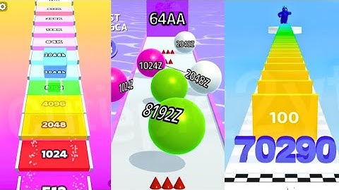 NEW UPDATED  - Jelly Run 2048 vs Ball Run 2048 Infinity vs 2048 Challenge Number Run Race 😎👍