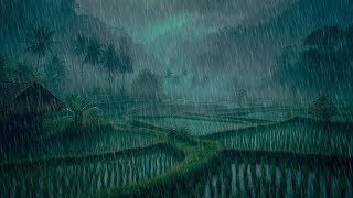 [NO ADS] Rain Relaxing Vibes For Deep Sleep The Best One - view of rice fields