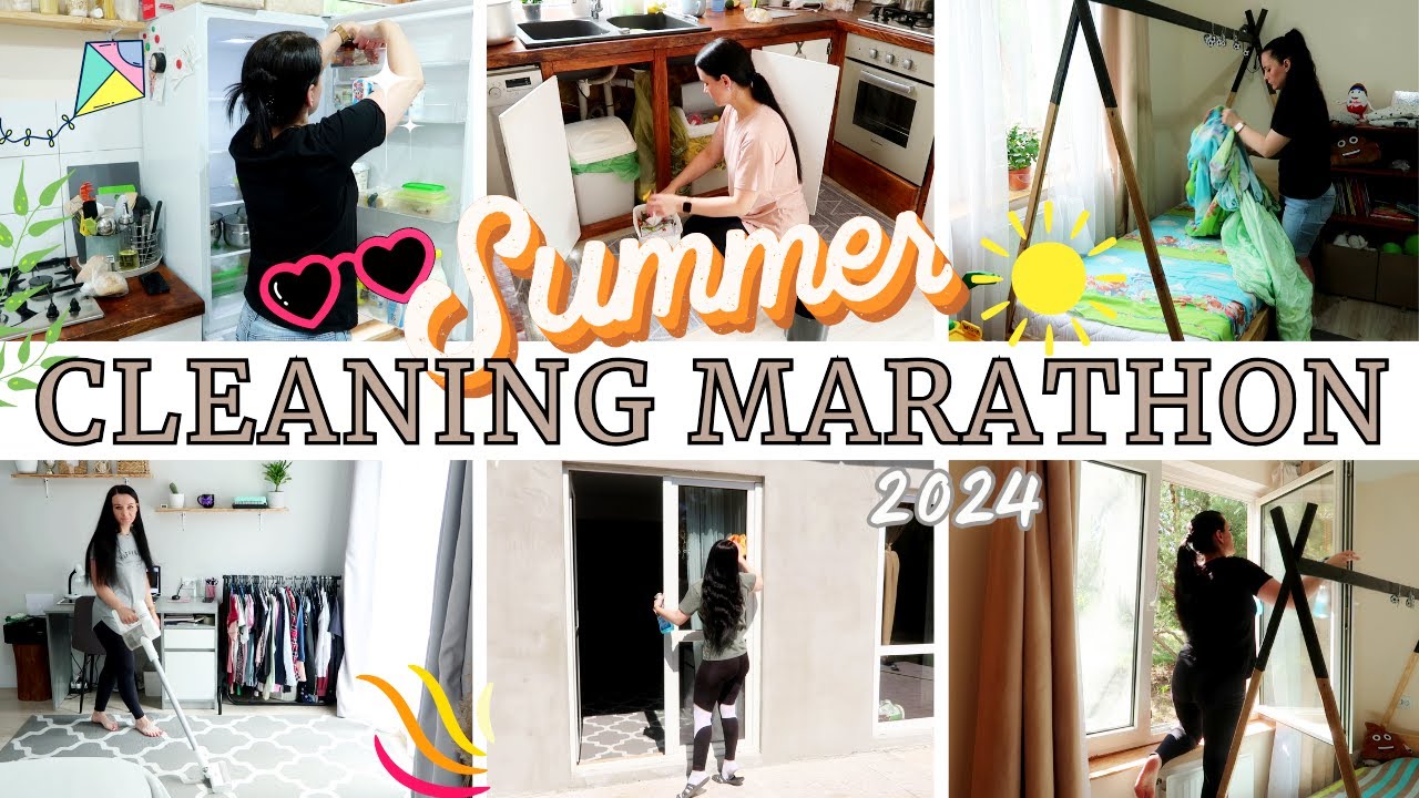 CLEANING MARATHON 🌞 SUMMER 🧼 HOURS OF DEEP SPEED CLEANING🔥 CLEAN WITH ...