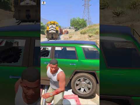 MICHAEL HIJACK TRAIN & STEAL LUXURY CAR! #shorts #gta5 | TECHNO GAMERZ GTA 5