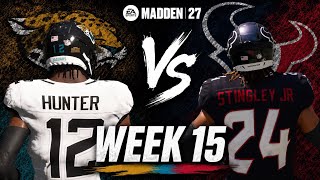 Jaguars vs Texans Week 15 Simulation | Madden 27 Rosters
