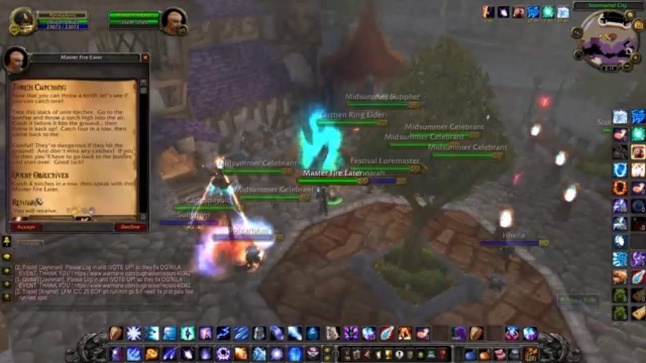 wotlk wow quest Torch Catching (Midsummer) -  Walkthrough