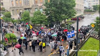 Montreal police spray tear gas during pro-Palestinian protest at McGill