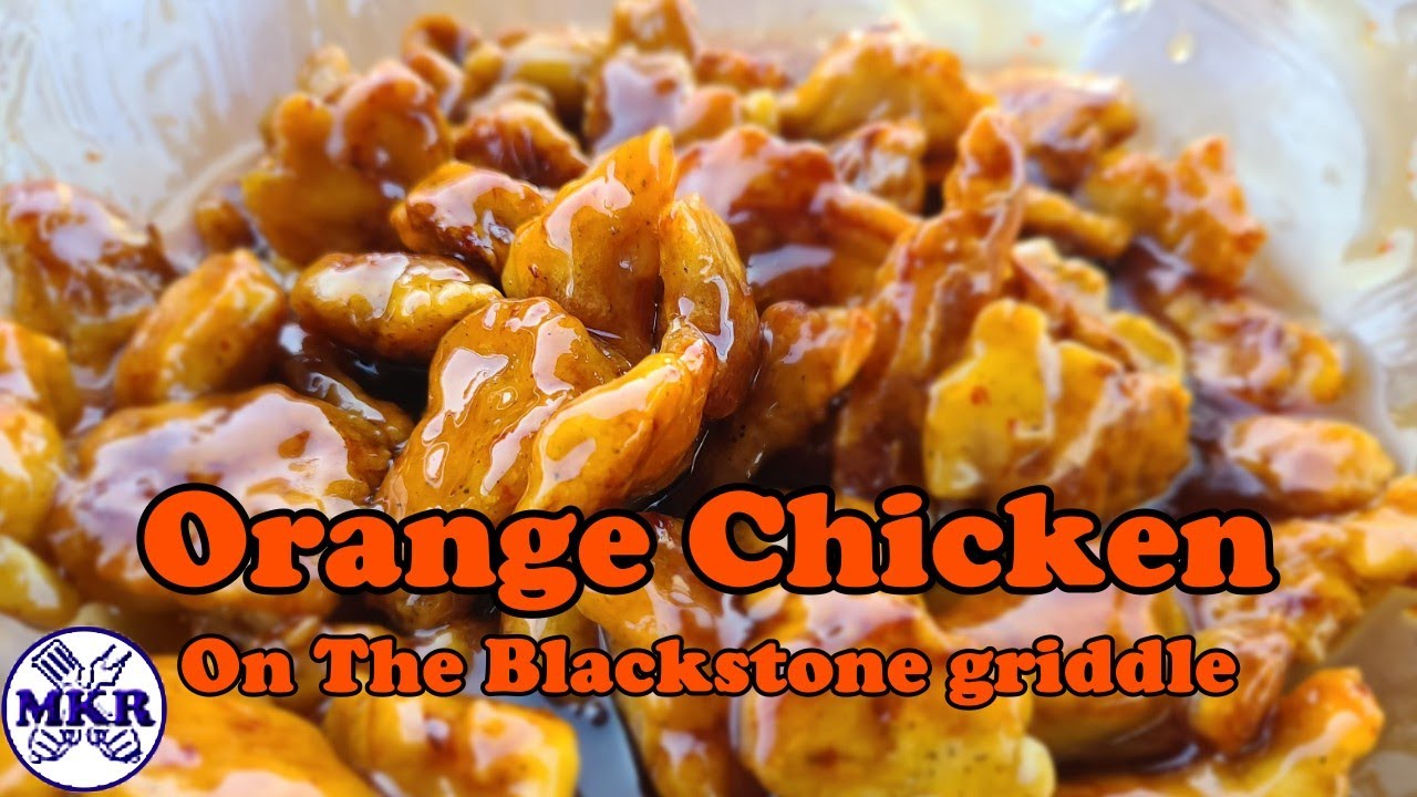 Orange Chicken Using Panda Express Orange Sauce On The Blackstone Griddle Youtube