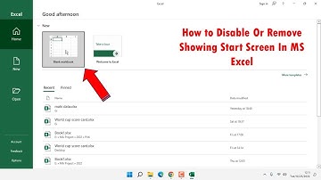 How to Disable Or Remove Showing Start Screen In MS Excel