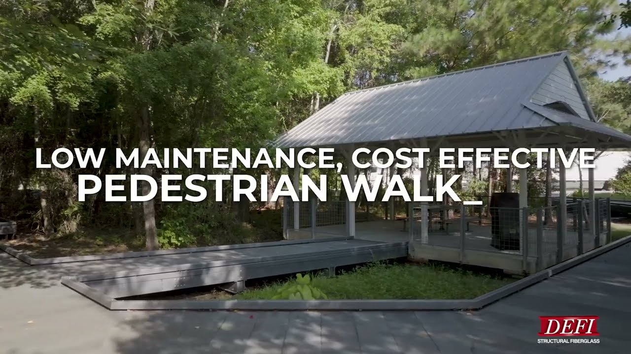 Chambers County Safety Rest Area Westbound - Anahuac Rest Stop FRP Elevated Pedestrian Walkway