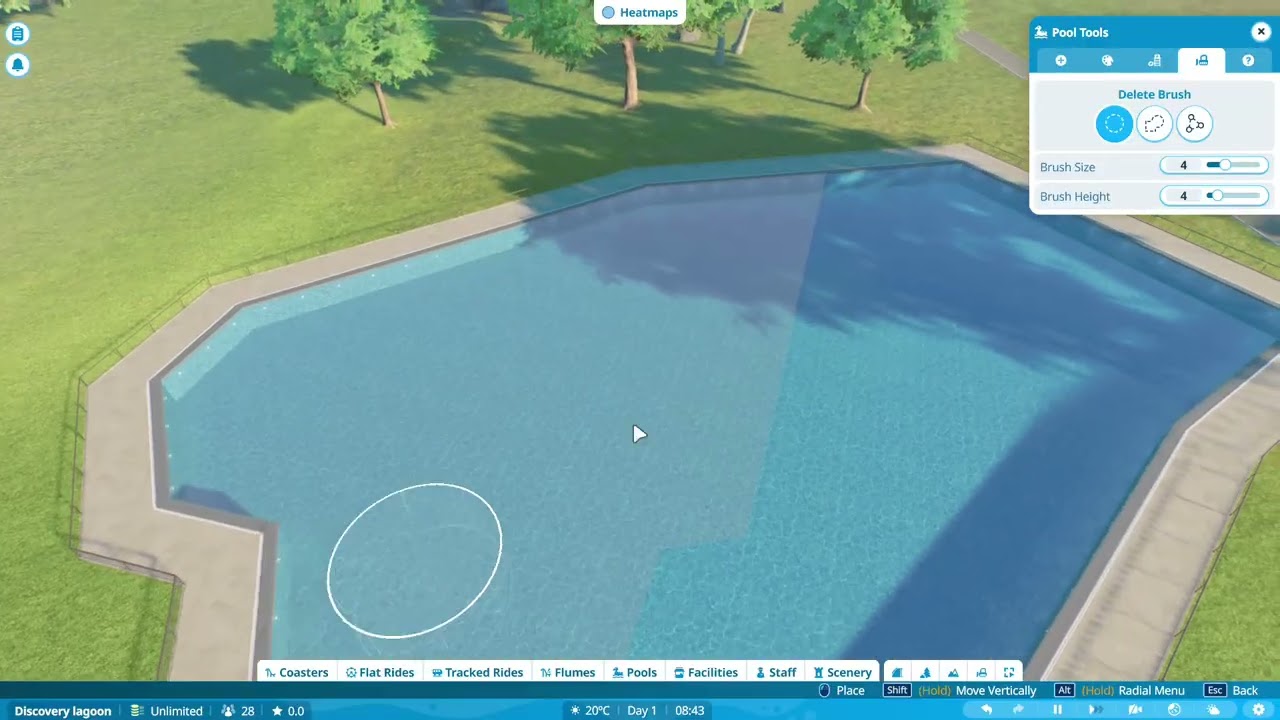 Planet Coaster 2  making 2 pools 1 slide and 1 coaster