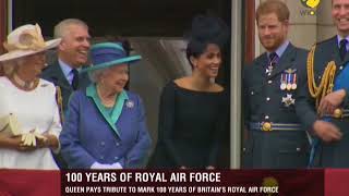 Queen Elizabeth celebrates UK Royal Air Force centenary