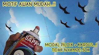 How to draw clouds on the roof easy cara cepat mengecat awan di atap plafon mudah 3D