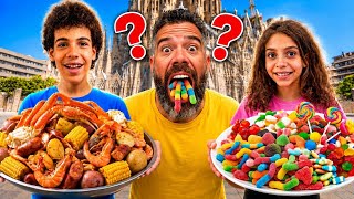 Eating EVERYTHING my KIDS WANT in BARCELONA