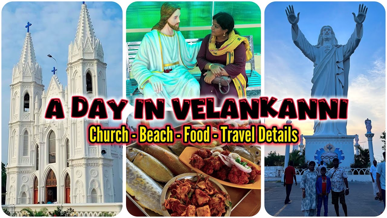 🙏 A peaceful day at Velankanni 🌸✨ | Church Visit, Food, Shopping & Travel Expenses in Tamil 🚗🍴🛍️