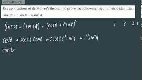 Further Pure 2 FP2 Complex Numbers 14 de Moivres   Binomial Expansion sinx) trig