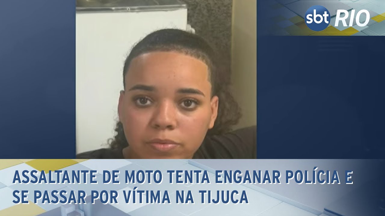 Assaltante de moto tenta enganar polícia e se passar por vítima na Tijuca