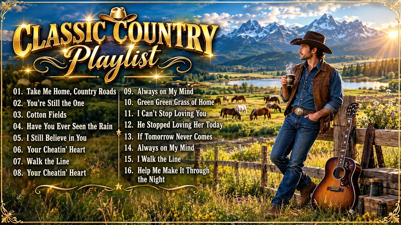 Take Me Home, Country Roads, You're Still the One – Classic Country Music Timeless 60s, 70s, 80s