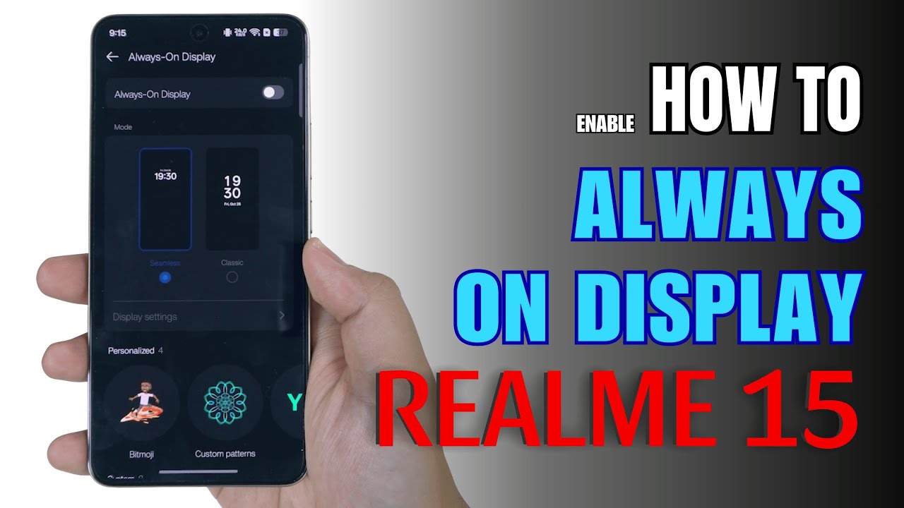 How to enable Always on Display on Realme 15