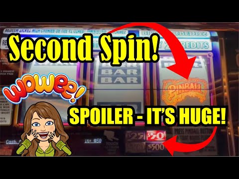You Won't Believe This SECOND Spin Pinball Jackpot! Triple Strike & Huff 'N More Puff Slot Machines!