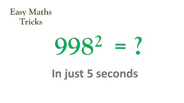 Latest Vedic Maths Trick - Square any number close to 1000 in 5 Seconds