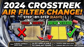 Subaru Crosstrek Engine Air Filter Replacement Change 2024 and Others Similar