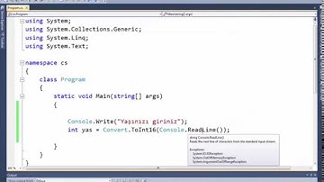 C# KARAR KONTROL DEYİMLERİ if else 1