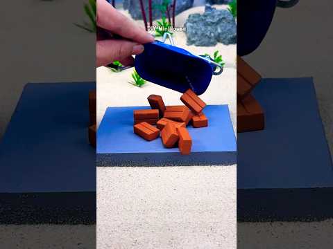 DIY Mini Beach House with Pool 🌴 | Relaxing Summer Vibes - Part 1 #vfuho #miniature #diy