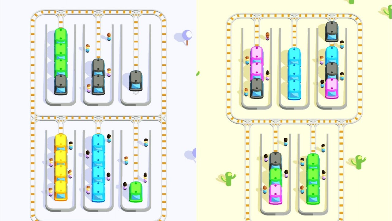 Train Sort Puzzle Game - Collect All Passengers - Android Gameplay