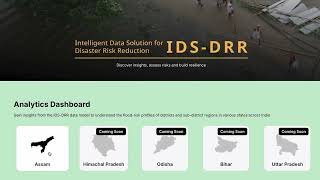 Intelligent Data Solution for Disaster Risk Reduction (#IDSDRR)