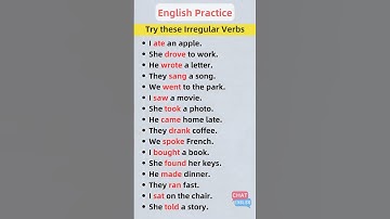 👍Mastering Irregular Verbs for Fluent English