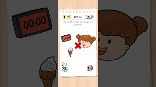 She must eat the ice cream in 5 seconds | Brain Test | Day 44 Challenge #shorts #challenge