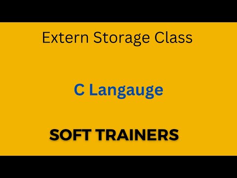 C9.18 | Extern Storage class in C | C langauge | for Beginners | Dr. Khaja Masthan