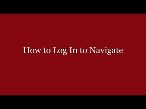 2020 How to Log In to Navigate