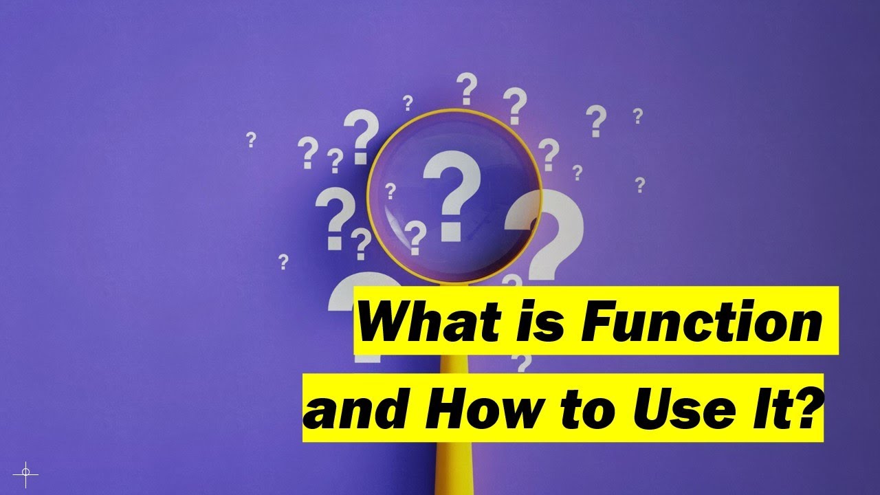What is Function & How to use it? - YouTube