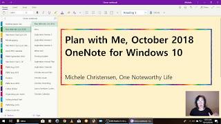 Plan With Me, October 2018, OneNote for Windows 10