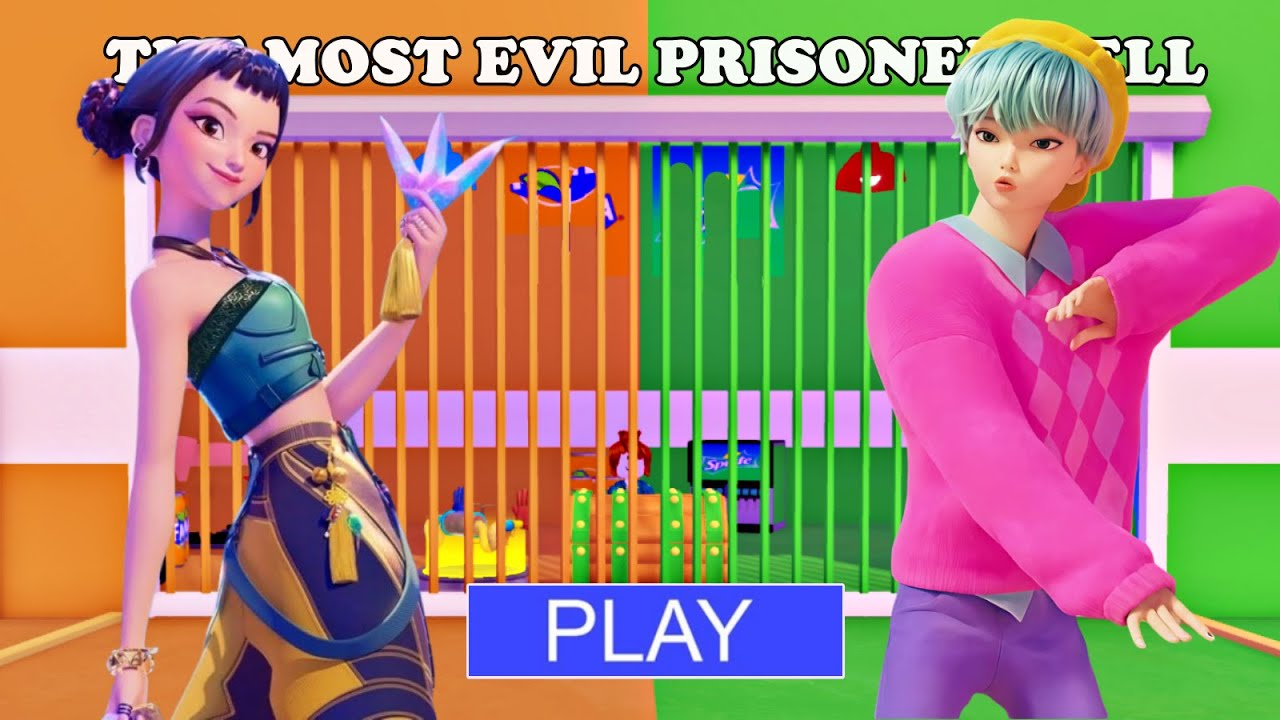 Zoey Vs baby Saja Kpop Demon Hunter Prison Run! Gameplay #roblox #kpopdemonhunter