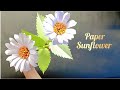 How To Make Paper Sunflower | Craft Idea Video | पेपर सूरजमुखी फूल | Paper Craft | School Craft #art