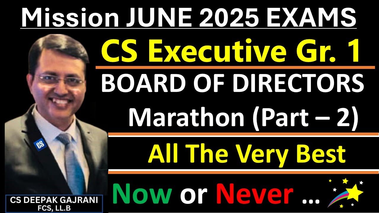 Company Law Revision - Board of Directors - Marathon Part 2 - YouTube