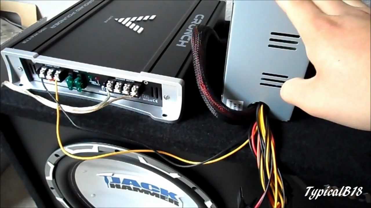 Part 1: (How To) Set Up PSU + Car Amp/Subwoofer In Home ... car stereo wiring diagram with amp 