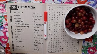 FESTIVE FLORA WORD SEARCH GRAPES ASMR EATING SOUNDS screenshot 5