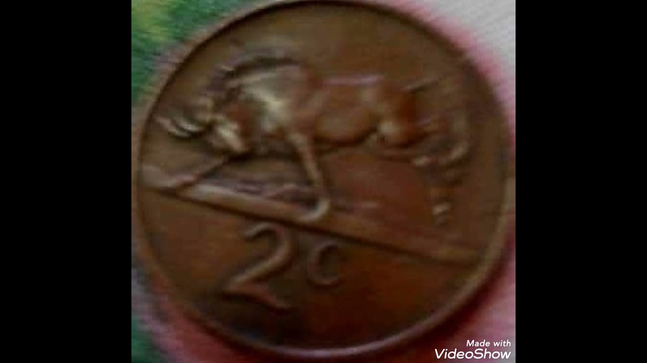 2 Cents 1989 South Africa Big coin Value and price rare