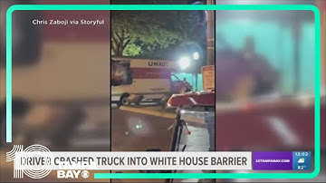 U-Haul truck smashes into security barrier near White House