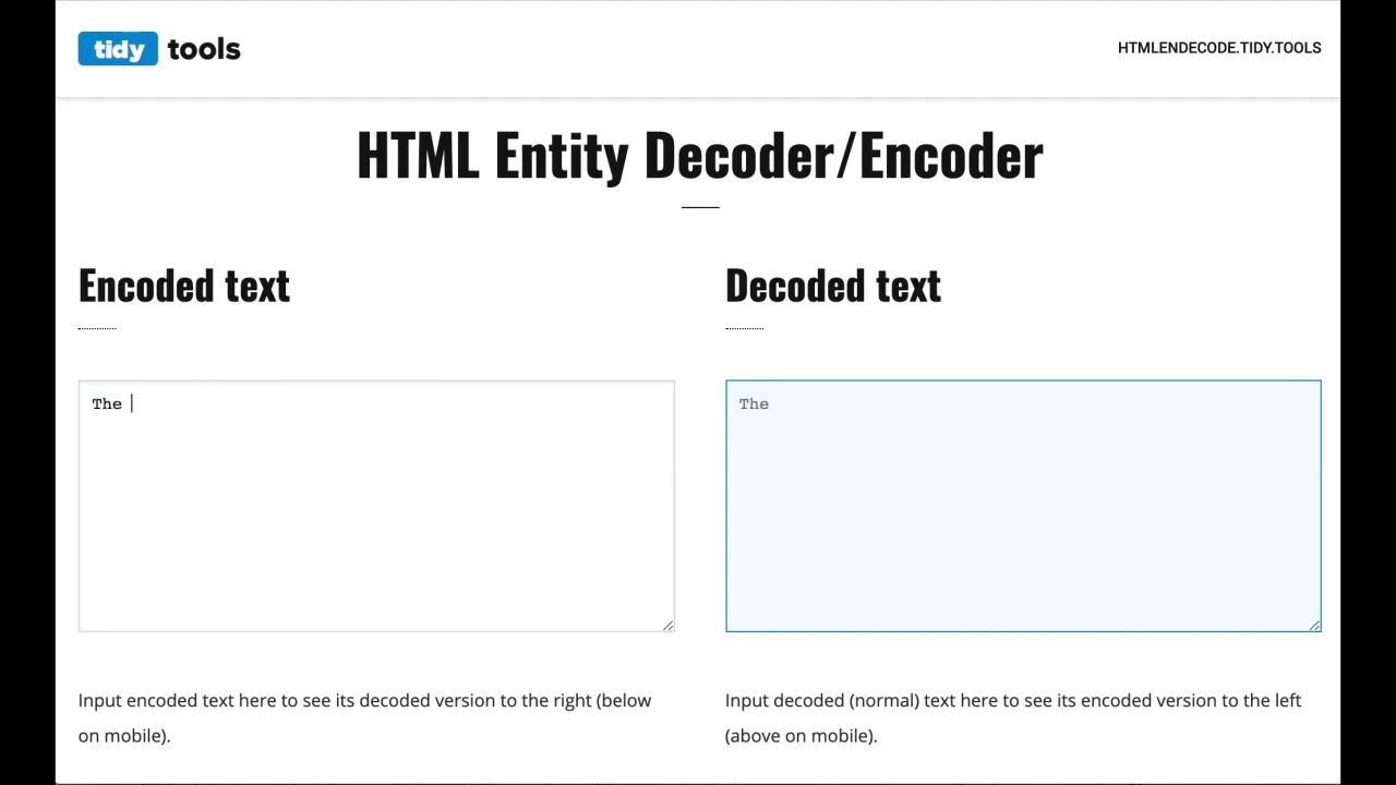html_entity_decode  New 2022  HTML Entity Decode and Encode