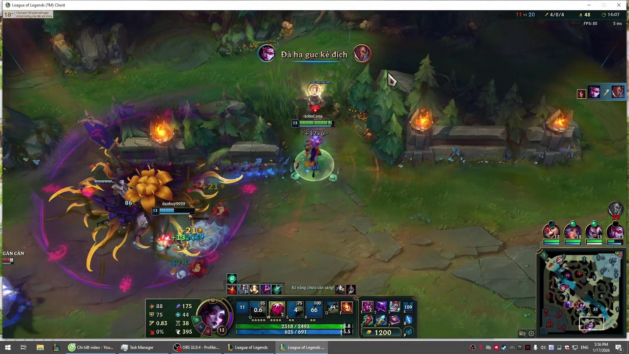 17/1/2026 S Zyra-Vayne vs Lucian-Malphite A : 4/0/4, Mal 1tr7 tt