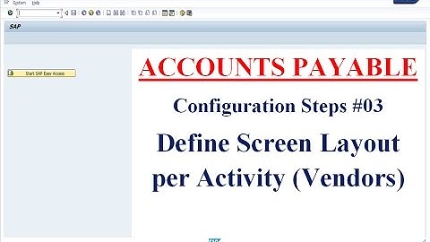 AP Config Steps #03 Define Screen Layout per Activity Vendors