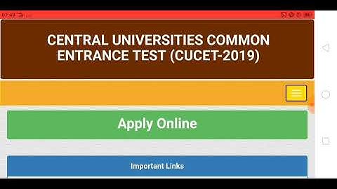 Central University Admission 2019 in UG, PG, RP Online Form CUCET Details